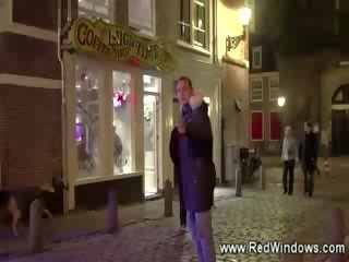 Happy tourist finally gets his prostitute in Amsterdam