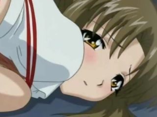 Piesaistīti augšup anime deity izpaužas viņai pakaļa toyed