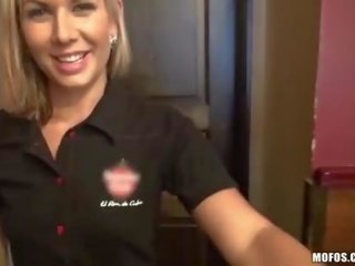 Pretty amateur blonde paid for superior sex video