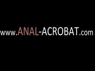 Extremo lésbica anal acrobats dildoing